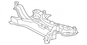 Подрамник передний Toyota Prius 30 10-14 ржавый