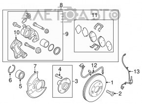 Кожух тормозного диска передний правый Hyundai Elantra UD 11-12