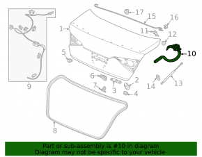 Петля крышки багажника левая Honda Civic XI FE/FL 22-26 4d