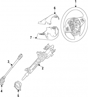 Руль голый BMW X3 F25 13-17 кожа черная, M Sport