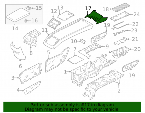 Бокс карман центральной консоли Volvo XC90 25-26 тип 2
