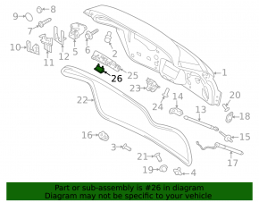 Кнопка открытия двери багажника Porsche Cayenne 958 11-14
