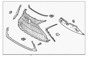 Решетка радиатора grill Lexus ES250 ES350 21-26 под парктроники