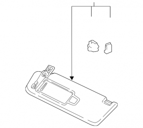 Козирок правий VW Tiguan 18-24 черн