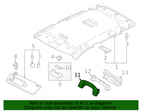 Ручка потолка передняя левая VW Tiguan 22-24 серая