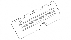 Накладка двигателя левая Ford Mustang mk6 15-17 5.0