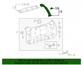 Обшивка двери багажника левая Toyota Rav4 19-24 черная