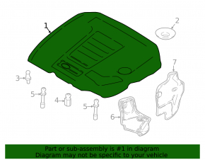 Накладка двигуна Land Rover Range Rover Velar 18-23 2.0T