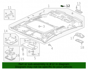 Микрофон в потолке Honda Insight 19-22