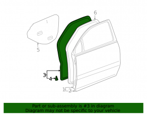 Уплотнитель двери передней правой Lexus RX300 98-03