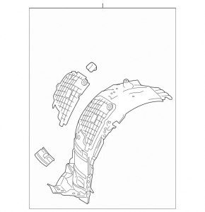 Підкрилок передній правий передня частина Mercedes C-class W205 43 15-21 AMG pkg