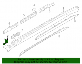 Крепление правого порога переднее BMW X1 F48 16-22