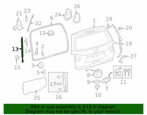 Амортизатор двери багажника правый Toyota Sequoia 08-16 под электро
