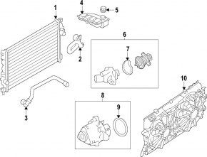 Вспомогательный водяной насос Ford Edge 19-24 2.0T