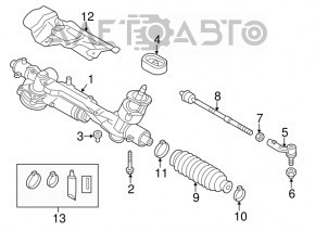 Рулевой наконечник левый VW Jetta 19-26