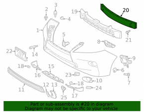 Підсилювач переднього бампера Lexus RX350 RX450h 13-15