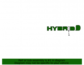 Эмблема HYBRID крыло переднее правое Toyota Prius 20 04-09