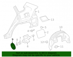 Накладка замка лючка бензобака Toyota Rav4 19-25 hybrid