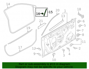 Крепление накладки двери боковой передней правой Audi A5 F5 18-25 переднее