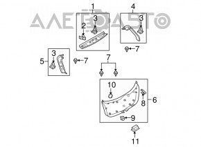 Накладка двери багажника внутренняя верхняя черная Mazda CX-7 06-12