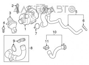 Корпус термостата BMW 5 F10 12-16 2.0T
