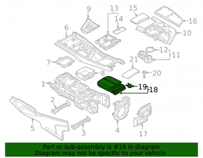 Подлокотник Audi Q7 16-19 кожа серый