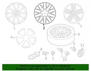 Диск колесный R20 x 9J Porsche Macan 15-18 графит