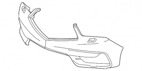 Бампер передній голий Acura MDX 17-20 рест