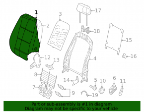 Водительское сидение VW Tiguan 18-19 без airbag, электро, кожа, серое, не работает электрика, под химчистку