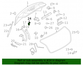 Накладка крепления петли крышки багажника правая Audi A4 B8 08-16 седан