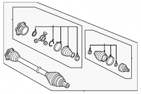 Привод полуось передняя левая Audi A4 B9 17-21 FWD