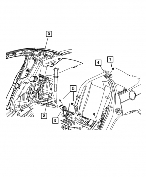 Ремень безопасности задний левый Chrysler 200 11-14 беж