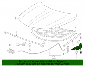 Петля капота правая Chevrolet Impala 14-20