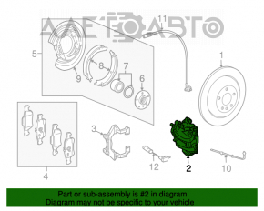 Суппорт в сборе задний левый Mercedes W164 ML W251 R