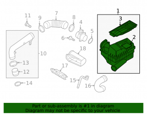 Корпус воздушного фильтра Audi Q3 8U 15-18 CCTA