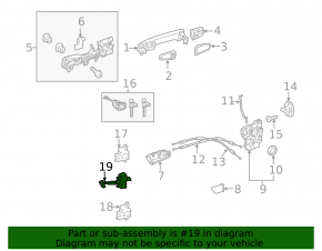 Ограничитель двери передней правой Lexus GX460 17-23