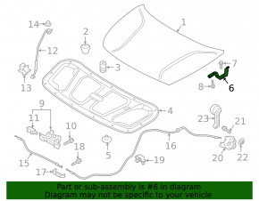 Петля капота правая Kia Niro 17-22