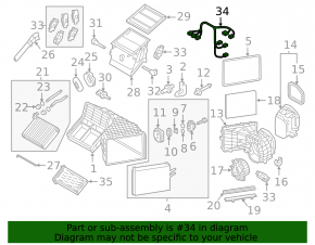 Проводка печки VW Touareg 11-17 без сухого тена