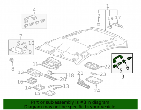 Ручка потолка правая Honda Accord 13-17 серая