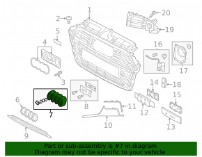Передняя крышка зарядного порта нос Audi A3 8V 16-18 e-tron