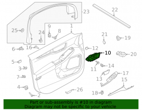 Ручка дверей внутрішня передня права Ford Escape MK4 20-22 хром
