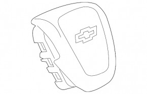 Подушка безопасности airbag в руль водительская Chevrolet Cruze 11-16 черн