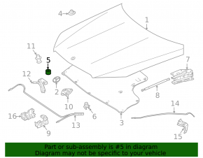 Отбойник капота Mercedes W166 GLE 16-19 на капоте