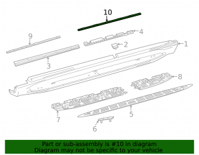 Подсветка порога задняя левая Mercedes W167 GLE 350 450 20-26