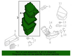 Корпус воздушного фильтра BMW X3 G01 18-24 2.0T