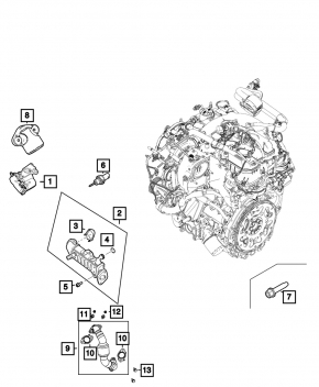 Охолоджувач клапана ЄДР Jeep Cherokee KL 19-23 2.0T