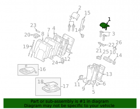 Подголовник 2 ряда центральный Lexus RX300 RX330 RX350 RX400h 04-08 кожа, бежевый, под химчистку