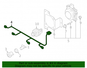 Проводка переднего бампера Audi A4 B9 17-25 под парктроники