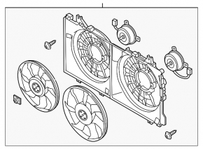 Дифузор кожух радіатора в зборі Mazda 3 14-18 BM 2.0 2.5