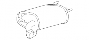 Глушник задня частина з бочкою Lexus ES300h 13-18-
